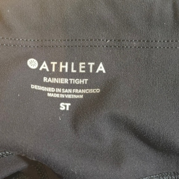 Athleta Rainier Tight Black High Rise Full Length Yoga Pants Size Small T - Picture 3 of 7